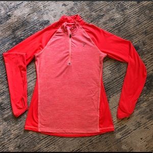 Old Navy 1/4 zip semi-fitted pullover XS coral
